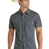 Men's Rock & Roll Cowboy Snap Front Shirt #RRMS1SR0QX -Men's Plaid Shirt Sales a0a5be01d6389ec1c3eb7dbe02518475