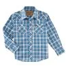 Boy's Wrangler Blue Plaid Snap Front Shirt #112318762 -Men's Plaid Shirt Sales a3b349b0b7a8a6b0d4ad6ffc86819564