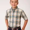 Roper Apparel Boy's Roper Button Down Shirt #03-031-0378-4047