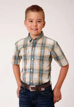 Roper Apparel Boy's Roper Button Down Shirt #03-031-0378-4047