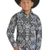 PANHANDLE Boy's Rock & Roll Cowboy Snap Front Shirt #RRBSOSRZ1F -Men's Plaid Shirt Sales a68f892388a44b1c1f7092be6457be62