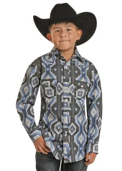 PANHANDLE Boy's Rock & Roll Cowboy Snap Front Shirt #RRBSOSRZ1F