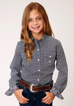 Roper Apparel Girl's Roper Liberty Bell Snap Front Shirt #03-080-0225-4011