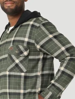 Men's Wrangler Riggs Hooded Flannel Jacket #112317238X -Men's Plaid Shirt Sales a862b877a4288f46326b98abe0ceef01