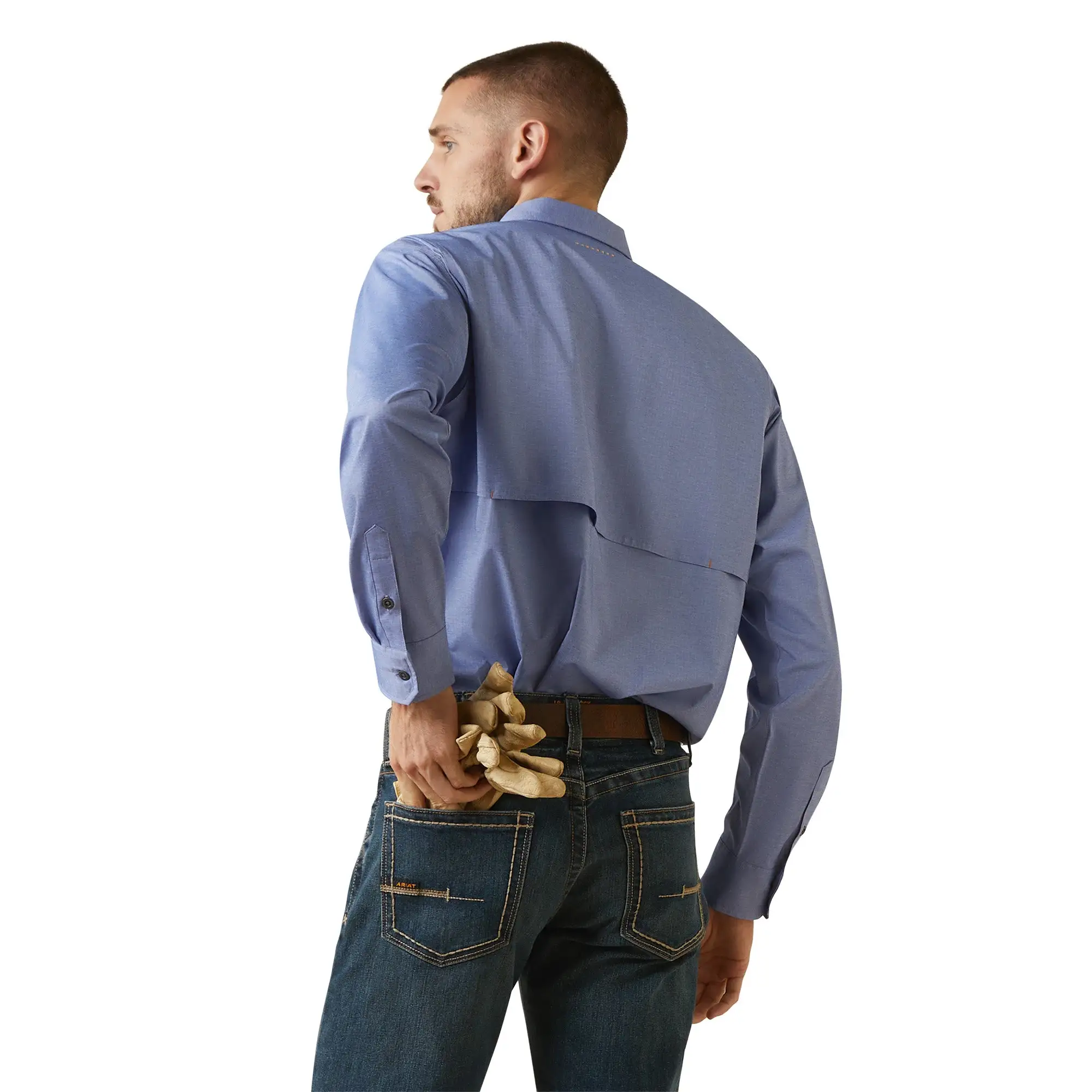 Men's Ariat Rebar Made Tough VentTEK DuraStretch Button Down Work Shirt #10043838 4 Men's Ariat Rebar Made Tough VentTEK DuraStretch Button Down Work Shirt #10043838 - Image 2