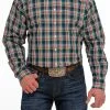 Men's Cinch Plaid Button Down Shirt #MTW1105494 -Men's Plaid Shirt Sales aaa822c877fe7794543e1d239363b9ed