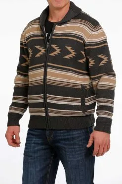 Men's Cinch Aztec Full Zip Sweater #MWK1582001 -Men's Plaid Shirt Sales aaf60e6898930867d2b87685480de070