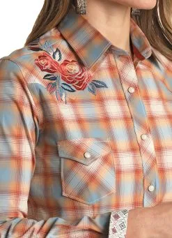 PANHANDLE Women's Rough Stock Snap Front Shirt #RSWSOSRZDM -Men's Plaid Shirt Sales aba9e14fe1c608a0d32cfb60bd8ba59a