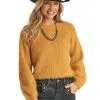 Women's Rock & Roll Cowgirl Sweater #RRWT32R042