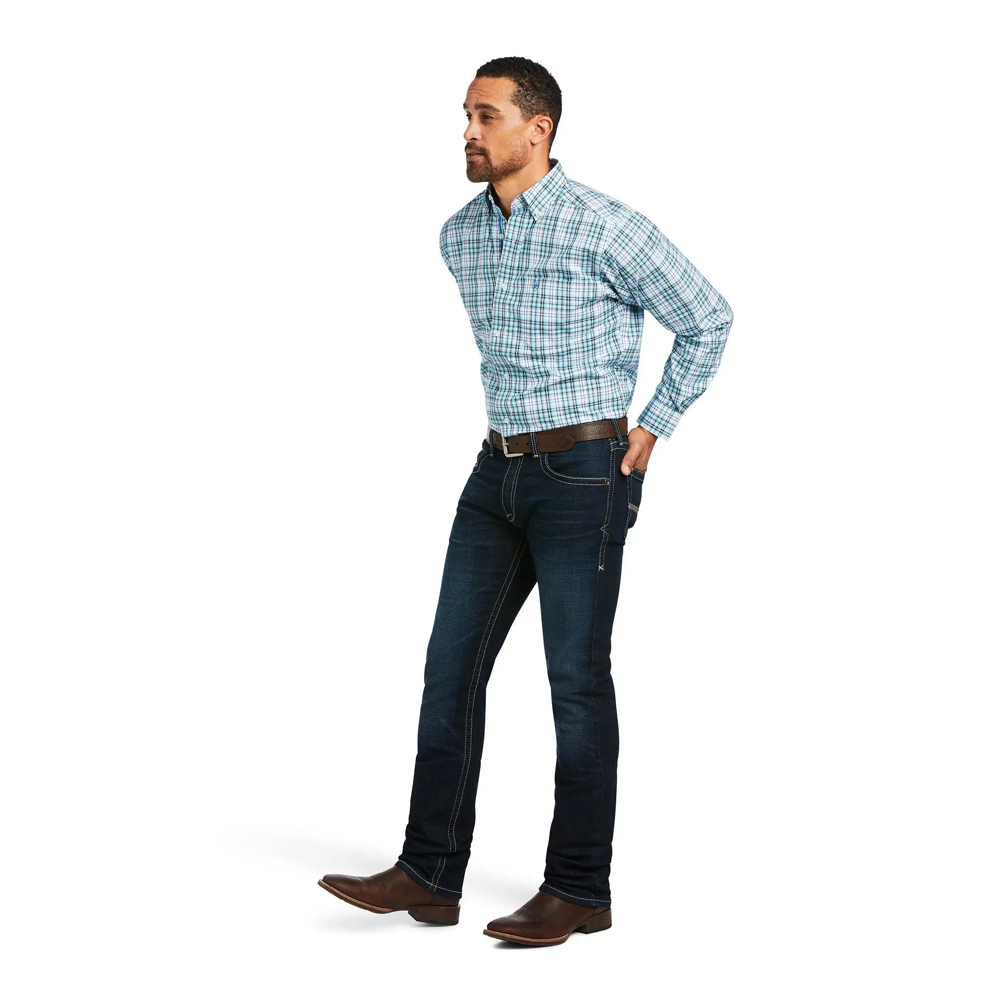 Men's Ariat Pro Series Isaiah Fitted Button Down Shirt #10039254-C 4 Men's Ariat Pro Series Isaiah Fitted Button Down Shirt #10039254-C - Image 2