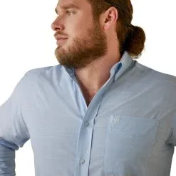 Men's Ariat Solid Slub Classic Fit Button Down Shirt #10045025 -Men's Plaid Shirt Sales af9df06978799ab0785773e2a429c2e9