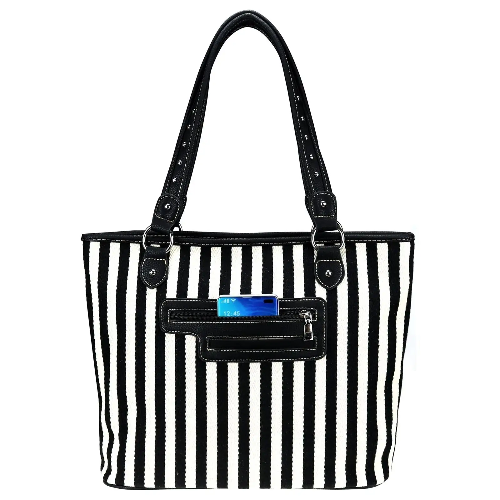 Women's Montana West Canvas Tote Bag #MW923-8112BLK 5 Women's Montana West Canvas Tote Bag #MW923-8112BLK - Image 3