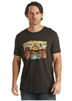 Red Label Men's Rock & Roll Cowboy T-Shirt #RRUT21R063