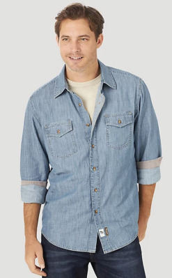 Men's Wrangler Retro Button Down Shirt #112317202