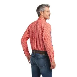 Men's Ariat Orange Team Logo Long Sleeve #10039732X-C (Big And Tall) -Men's Plaid Shirt Sales b47f71b9216ac715e6ab62005fb06931