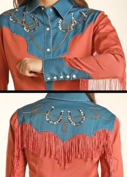 Rock & Roll Cowgirl Women's Rock & Roll Cowboy Snap Front Shirt #B4S7693 -Men's Plaid Shirt Sales b49cabbac043f34e645c72ffd3c06fca