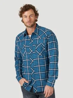 Men's Wrangler Retro Flannel Snap Front Shirt #112318774