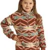 Rock & Roll Cowgirl Girl's Panhandle Chocolate Sherpa Pullover #RRGT91R04K -Men's Plaid Shirt Sales ba265306c79379b2530c5ea71aa2ed78
