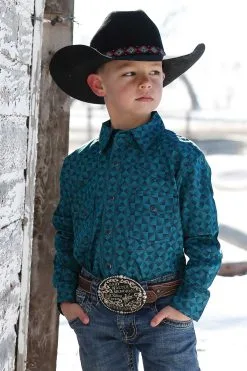 Boy's Cinch Snap Front Shirt #MTW7020089TEA