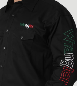 Men's Wrangler Logo Snap Front Shirt #112317124X -Men's Plaid Shirt Sales bbe70dbe3d5ce90f0b473e6ae2224e44