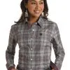 Rock & Roll Cowgirl Women's Rough Stock Button Down Shirt #RSWSODRYTH -Men's Plaid Shirt Sales bf8553e61937f5978e48ffe00c26cd61