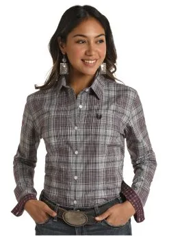 Rock & Roll Cowgirl Women's Rough Stock Button Down Shirt #RSWSODRYTH