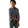 Boy's Ariat Haddington Retro Fit Snap Front Shirt #10043718 -Men's Plaid Shirt Sales c09fa79fb9140656192db34a40e013a6