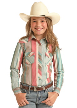 Rock & Roll Cowgirl Girl’s Rock & Roll Denim Snap Front Shirt #RRGSOSR0Q6
