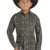 PANHANDLE Boy's Rock & Roll Cowboy Snap Front Shirt #RRBSOSRZ0J -Men's Plaid Shirt Sales c1d02f530b5a768997217afd26505b51
