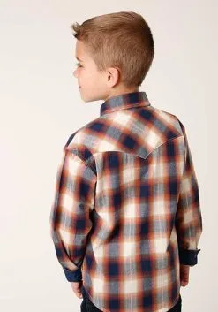 Roper Apparel Boy's Roper Plaid Long Sleeve #03-030-0062-1008 -Men's Plaid Shirt Sales c2154f25159162d8ddd814a6c2e71e63
