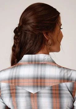 Roper Apparel Women's Roper Snap Front Shirt #03-050-0278-4050GY -Men's Plaid Shirt Sales c6b22173e159fa9bf30faec96112bf07