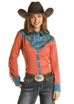 Rock & Roll Cowgirl Women's Rock & Roll Cowboy Snap Front Shirt #B4S7693