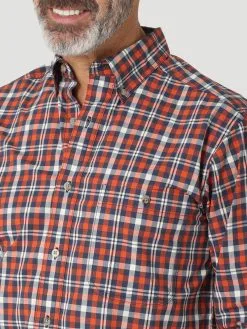 Men's Wrangler Rugged Wear Wrinkle Resist Button Down Shirt #112317310X -Men's Plaid Shirt Sales ce9c08d5d3728957854335b7afda26c3