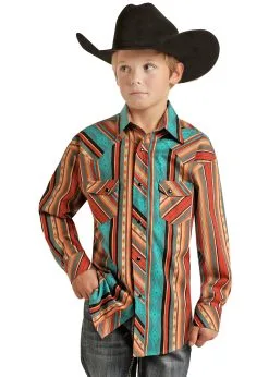 PANHANDLE Boy's Rock & Roll Cowboy Snap Front Shirt #RRBSOSRZ0Y