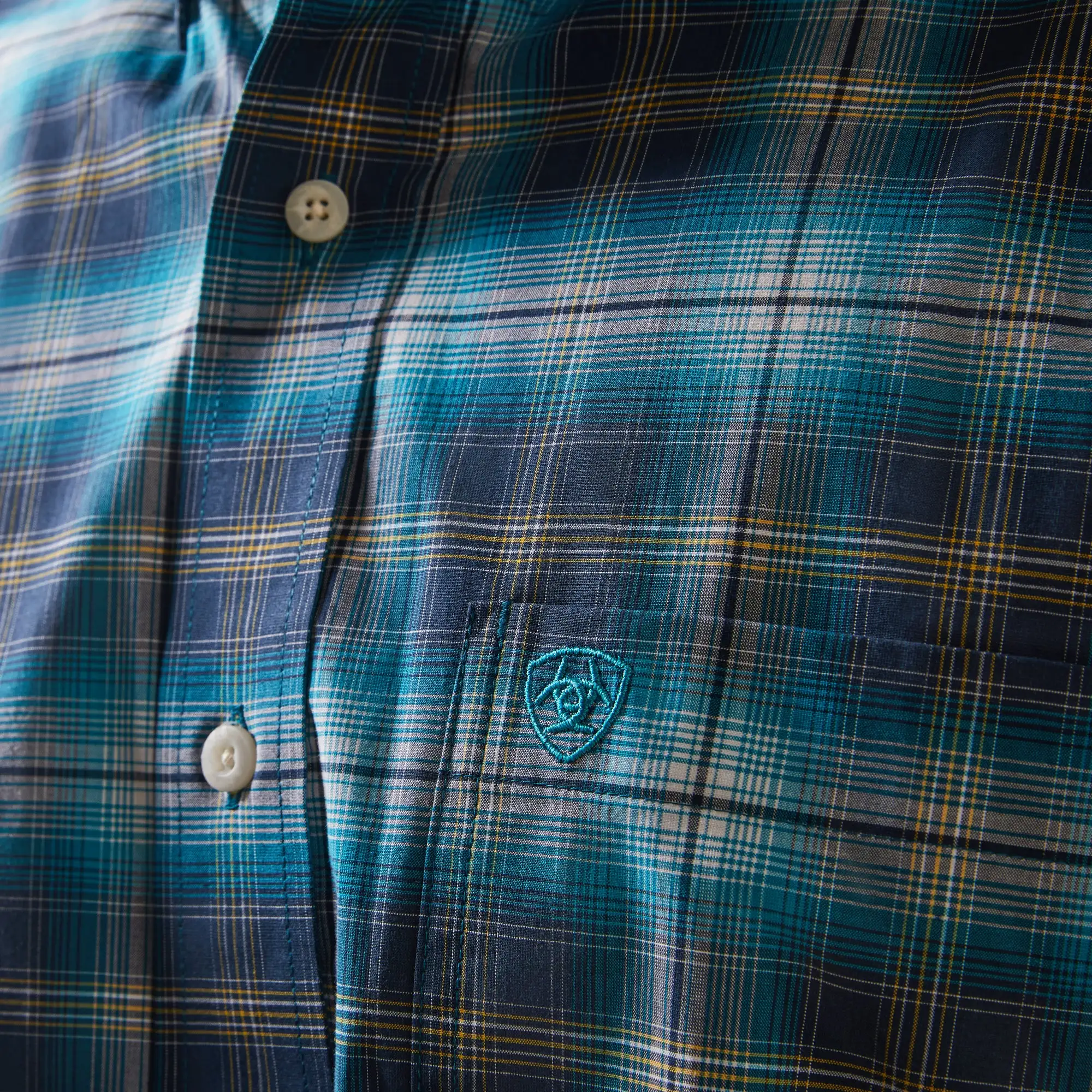 Men's Ariat Kenneth Plaid Button Down Shirt #10043645 6 Men's Ariat Kenneth Plaid Button Down Shirt #10043645 - Image 4