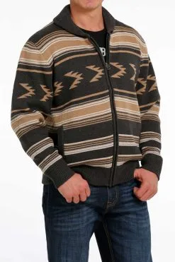 Men's Cinch Aztec Full Zip Sweater #MWK1582001 -Men's Plaid Shirt Sales d175fbb706299c6c5856c5bfa3bfac5b
