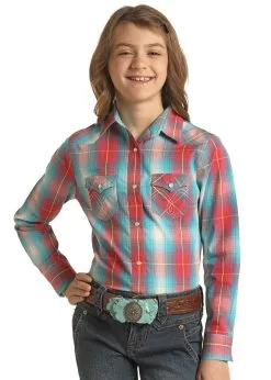 Girl's White Label Snap Front Shirt #WLGSOSR13N