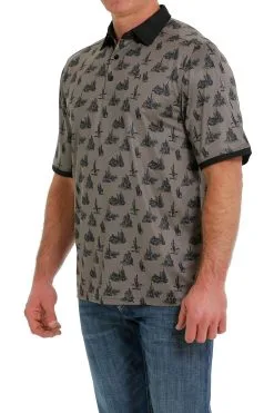 Men's Cinch Arenaflex Polo Shirt #MTK1841003 -Men's Plaid Shirt Sales d81de8849dc23b59c11762feb7dd3491