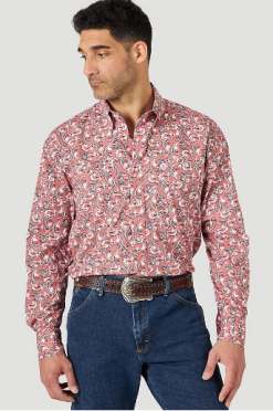 Men's Wrangler George Strait Button Down Shirt #112314986X (Big And Tall)