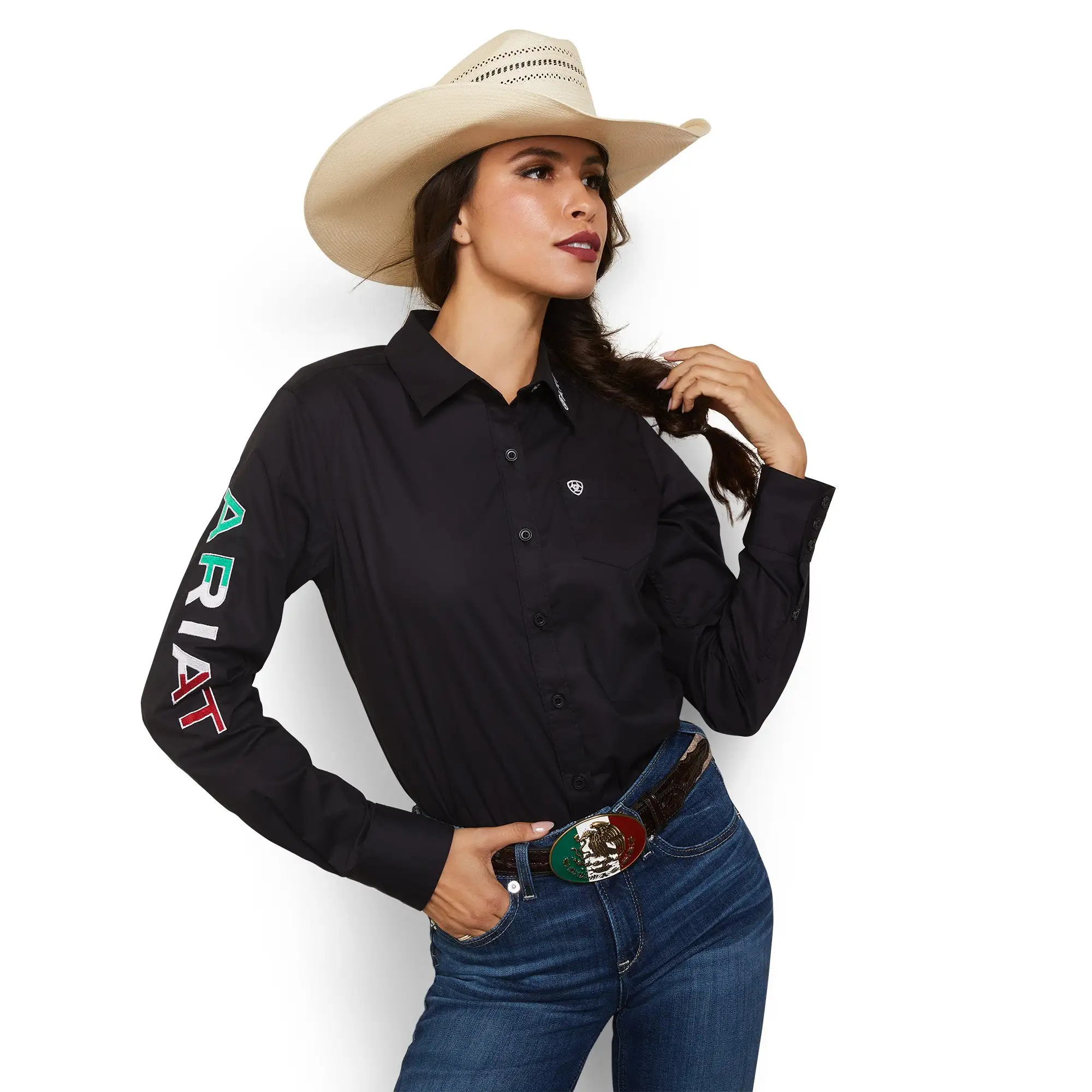 Women's Ariat Wrinkle Resist Team Kirby Stretch Button Down Shirt #10043552 3 Women's Ariat Wrinkle Resist Team Kirby Stretch Button Down Shirt #10043552