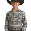 ROCK & ROLL COWBOY Boy's Rough Stock Cowboy Snap Front Shirt #RSBSOSRYTC -Men's Plaid Shirt Sales d9432bcac9657c0ab56302a55586c420