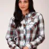 Roper Apparel Women's Roper Snap Front Shirt #03-050-0062-4030BR -Men's Plaid Shirt Sales db1553ffe6fcb45784fedc6ae31e56b2