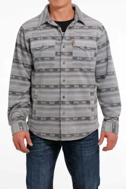 Men's Cinch Button Down Shirt Jacket #MWJ1580001