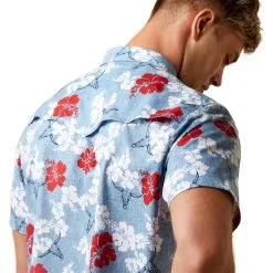 Men's Ariat VentTEK Western Aloha Fitted Button Down Shirt #10044015 -Men's Plaid Shirt Sales db5e64a22f40533edb7f98a5dac43b71