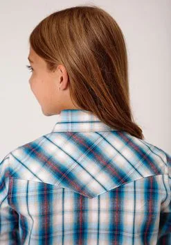 Roper Apparel Girl's Roper Snap Front Shirt #03-080-0062-4032BU -Men's Plaid Shirt Sales dbdee5c804d368ec1312b2da706c3e5f