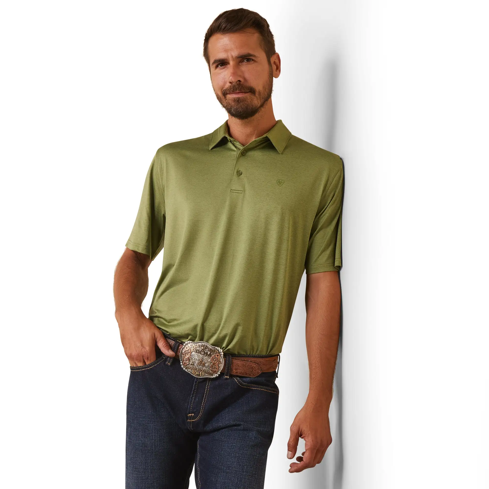 Men's Ariat Charger Polo Shirt #10043571 3 Men's Ariat Charger Polo Shirt #10043571