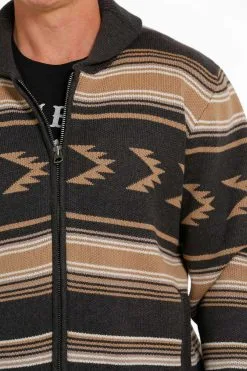 Men's Cinch Aztec Full Zip Sweater #MWK1582001 -Men's Plaid Shirt Sales dd5e9e7f9b262ae8014f3af2bdaad607