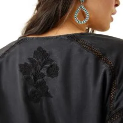 Women's Ariat Midnight Rose Blouse #10042160 -Men's Plaid Shirt Sales e07179d2de89083f668ba6b6c233bd0d