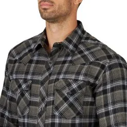 Men's Wrangler Retro Snap Front Flannel Shirt #112318786X -Men's Plaid Shirt Sales e0f00b6cb0a0aa83c7f1e2d05bbd4004