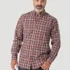 Men's Wrangler Rugged Wear Wrinkle Resist Button Down Shirt #112317310